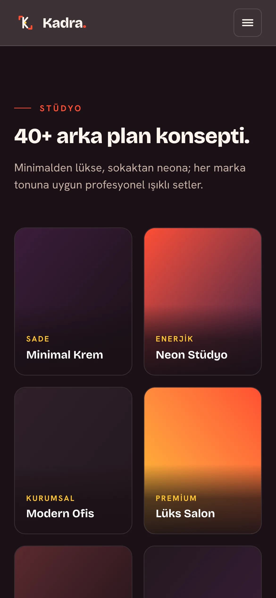 Telefonda arka plan kartları