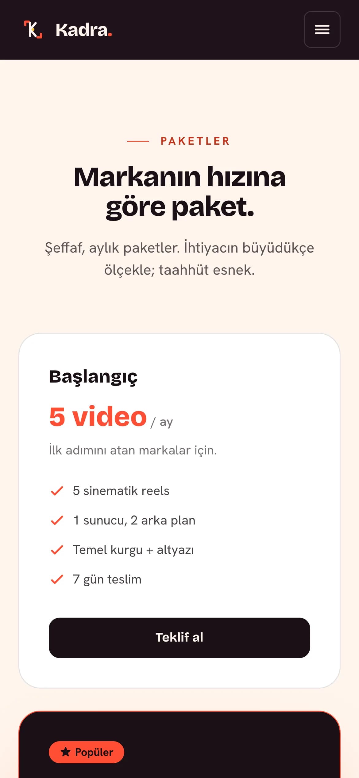 Telefonda paket kartları