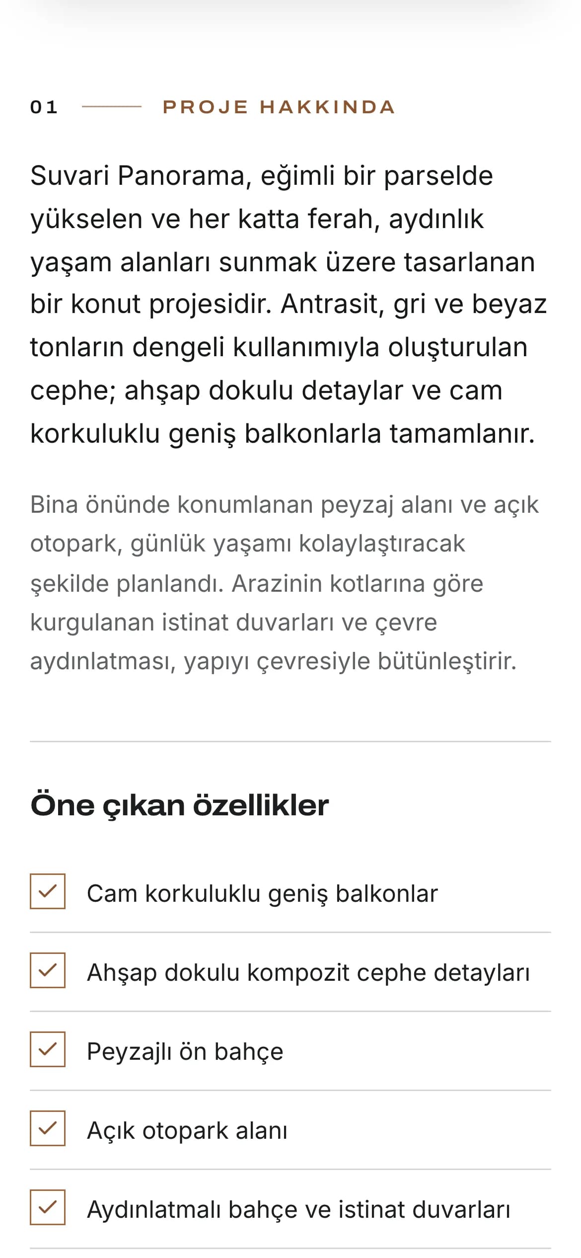 Telefonda proje tanıtımı ve özellikler