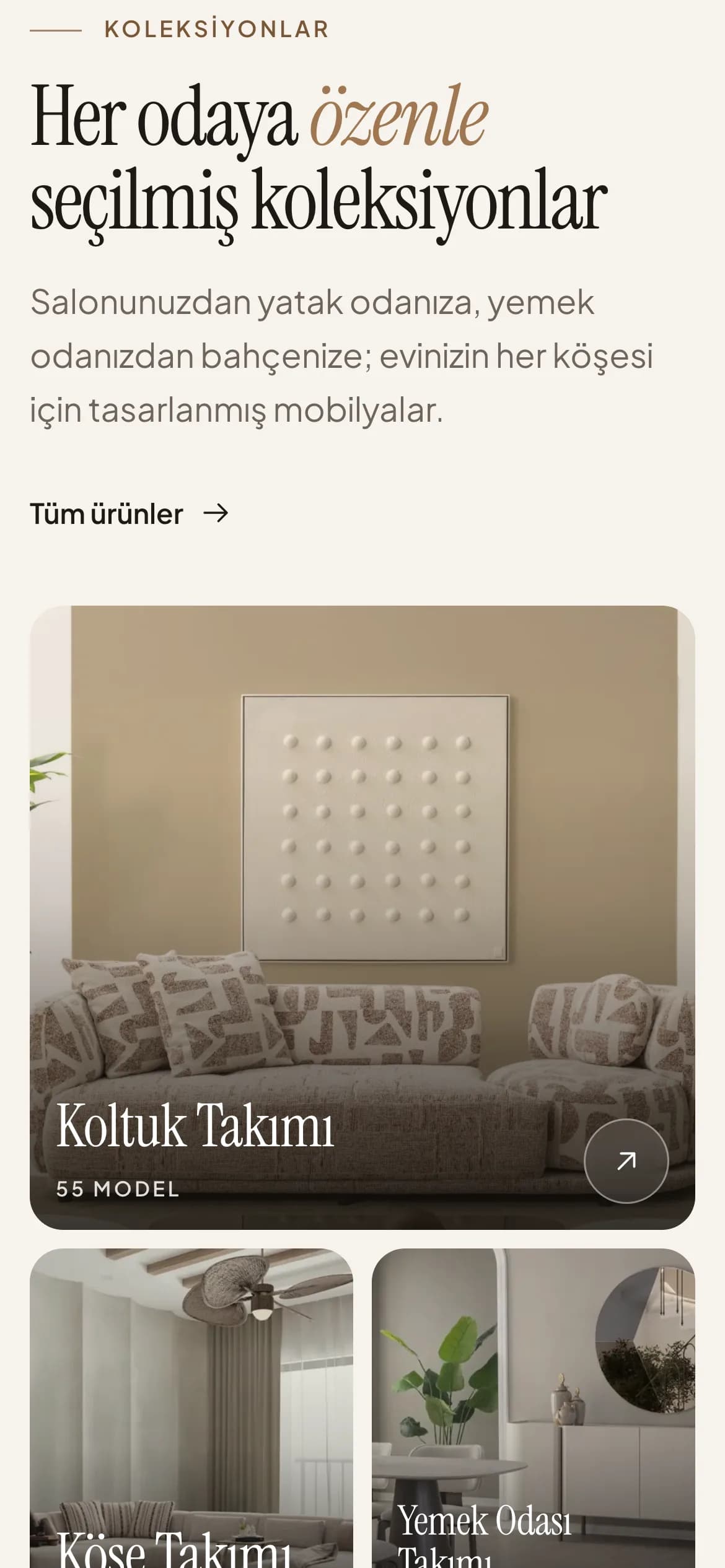 Telefon ekranında koleksiyon kartları